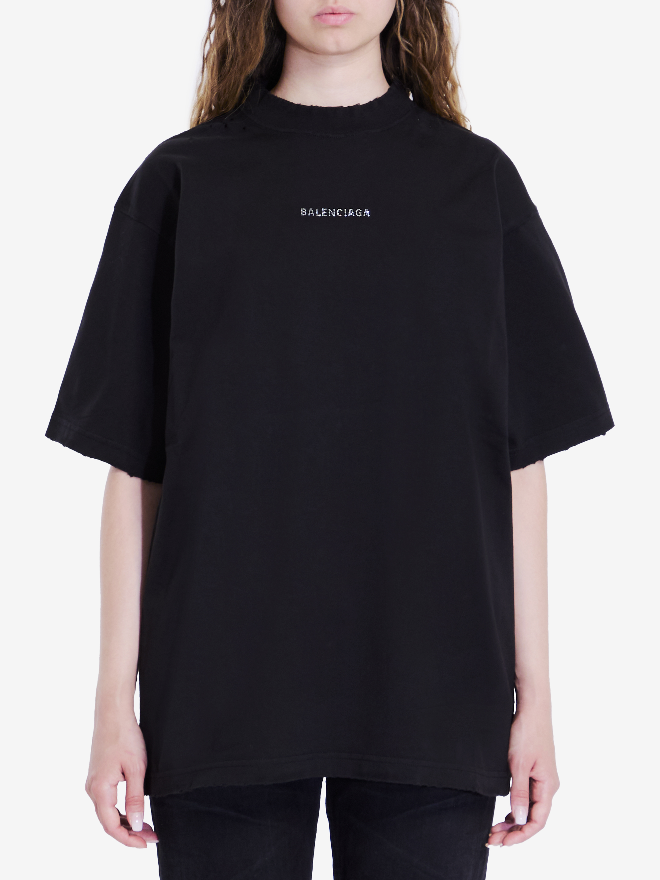Balenciaga Back Tshirt In Black