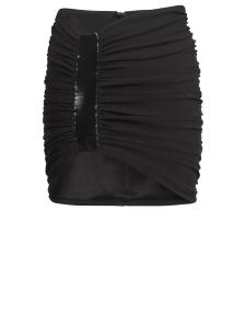 Asymmetric black miniskirt