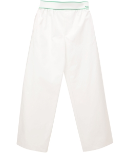 White trousers with logo