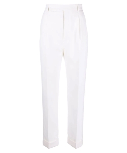 White tailored trousers