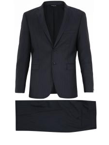 Blue wool pinstripe suit