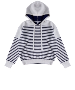 Striped wool hoodie