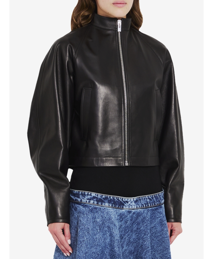 ALAIA - Round leather jacket