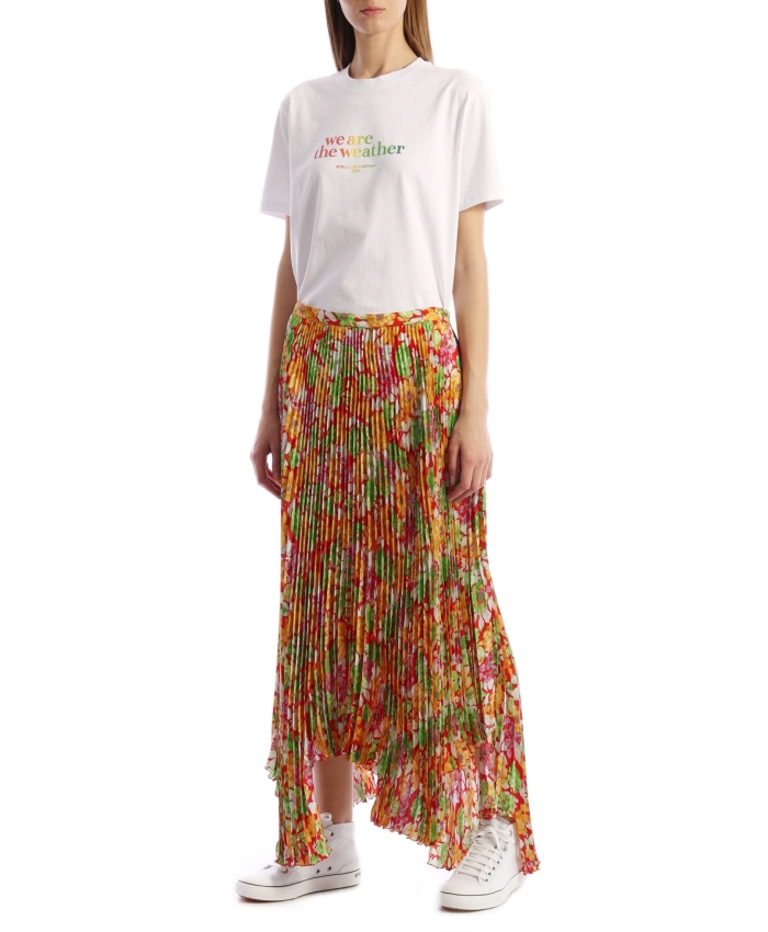 PLAN C - Floral Plissè Skirt