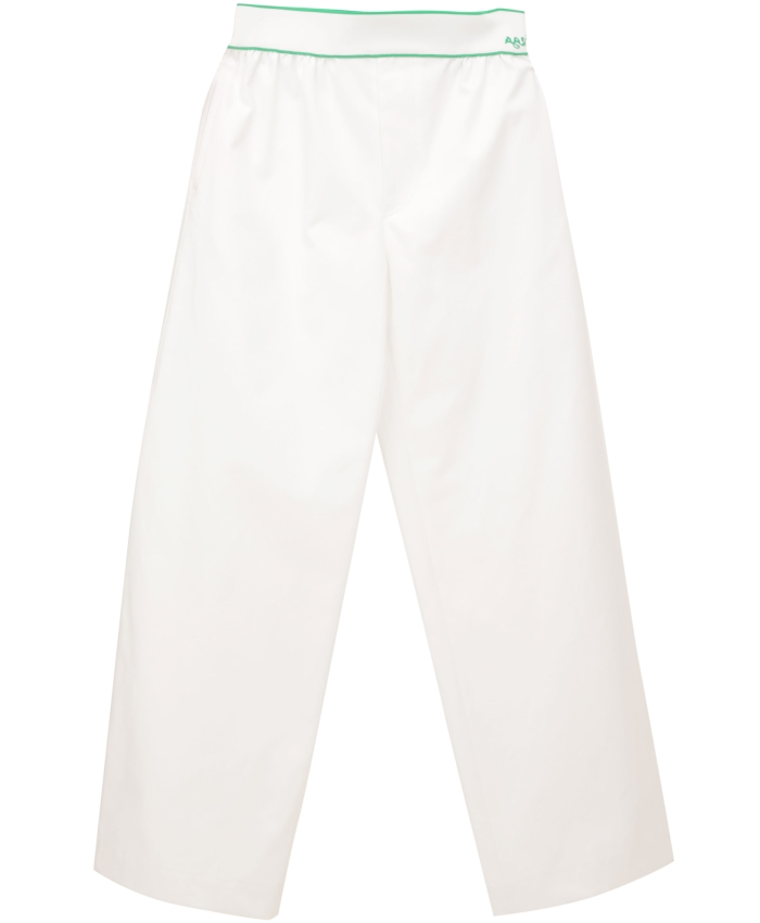 BOTTEGA VENETA - Pantaloni bianchi con logo