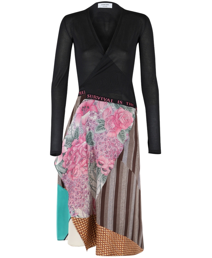 MARINE SERRE - Multicolor wrap dress