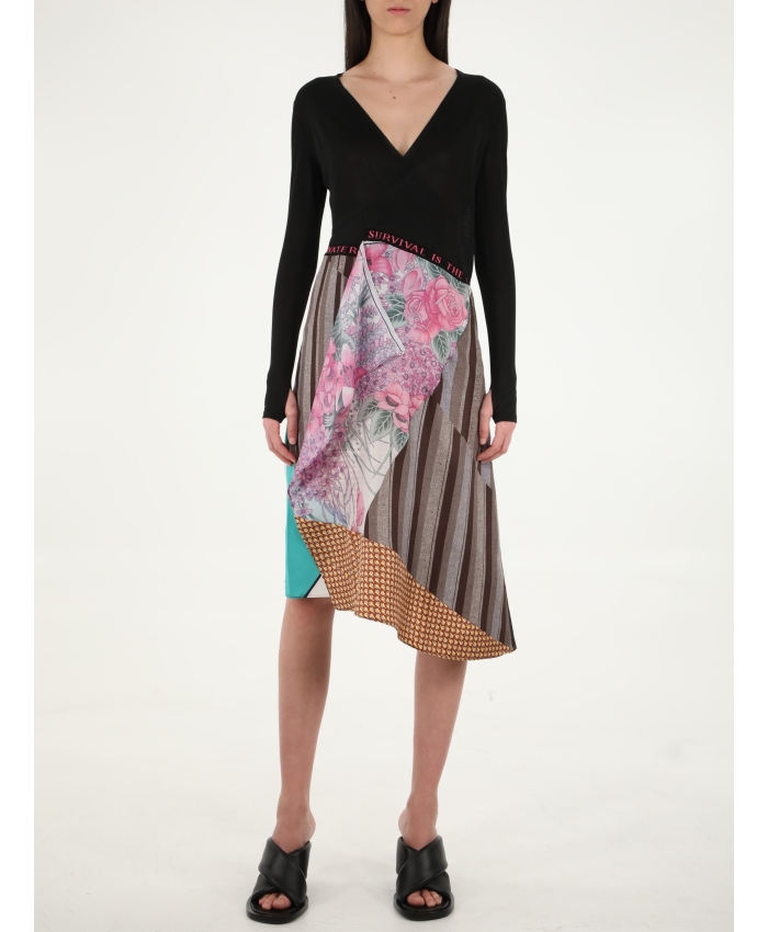 MARINE SERRE - Multicolor wrap dress