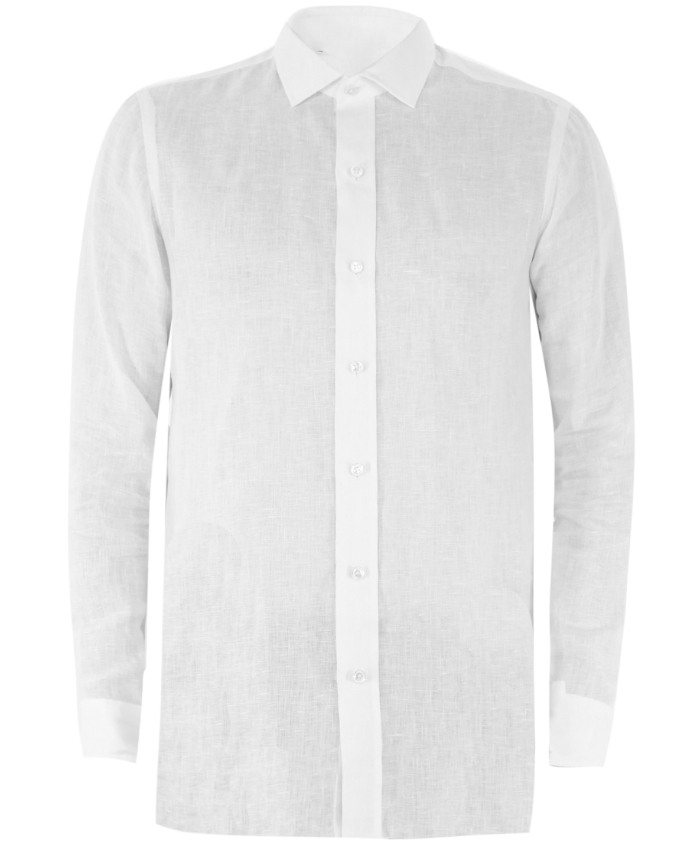 SALVATORE PICCOLO - White linen shirt