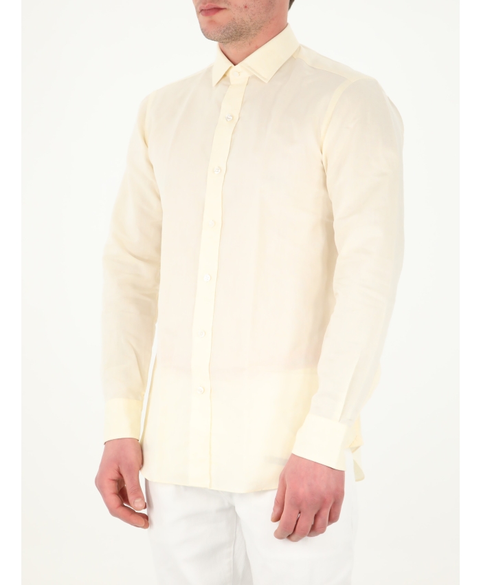SALVATORE PICCOLO - Yellow cotton shirt