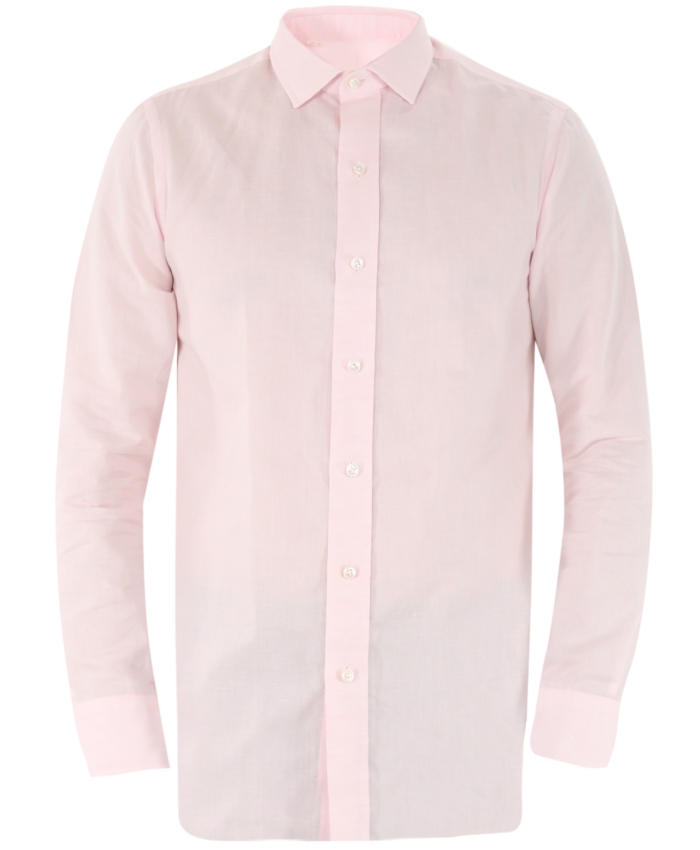SALVATORE PICCOLO - Pink shirt with open collar