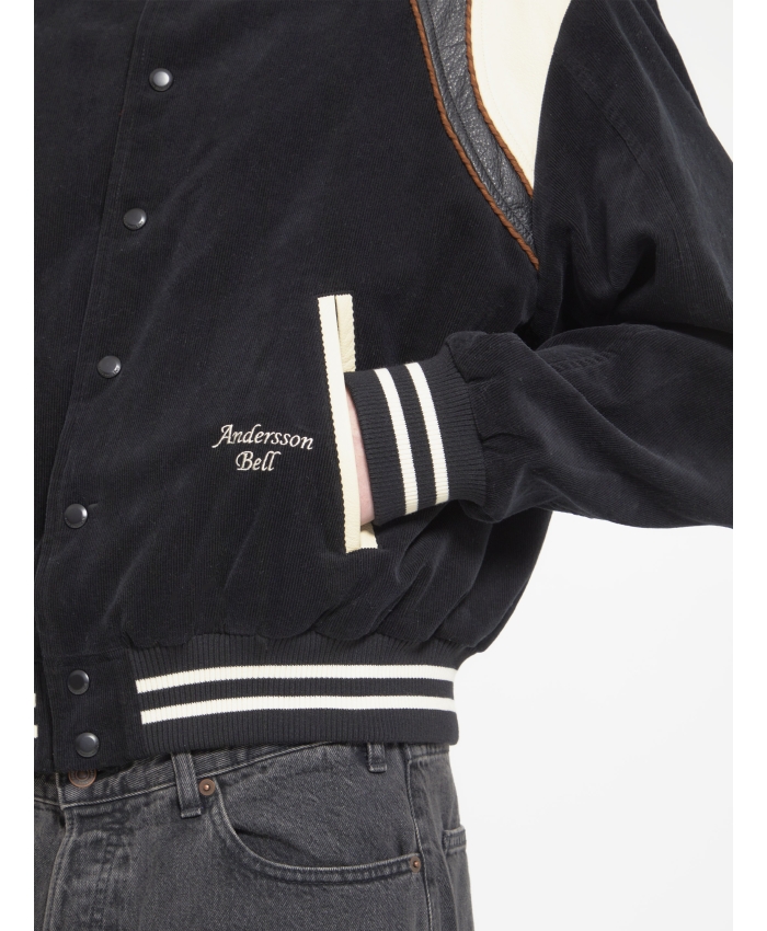 ANDERSSON BELL - Varsity jacket in corduroy and leather