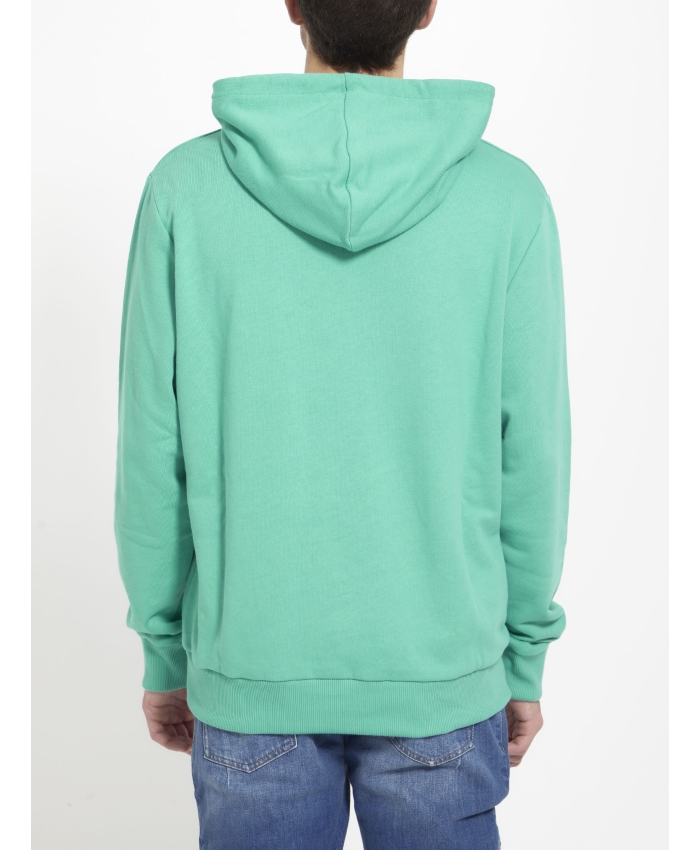 BALMAIN - Aqua green hoodie with logo