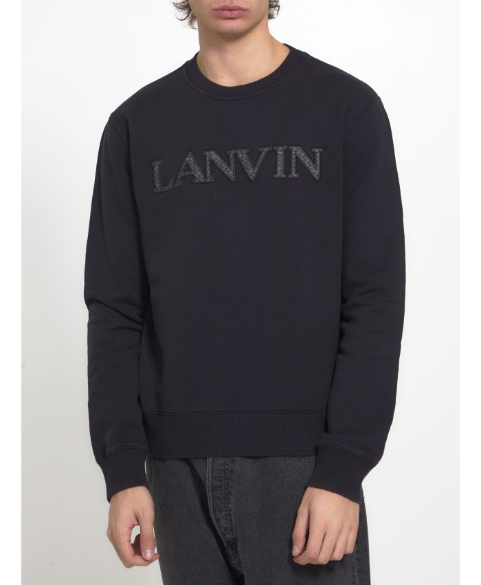 LANVIN - Felpa in cotone con logo